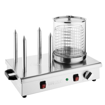 Buffalo hotdogwarmer met 4 warmhoudpennen