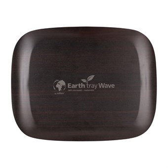 Roltex Wave dienblad donker houtnerf 46x36cm