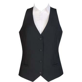 Damesgilet 4 knopen zwart