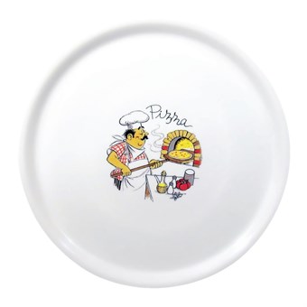 Saturnia Porseleinen Pizza Bord 330mm met Decor