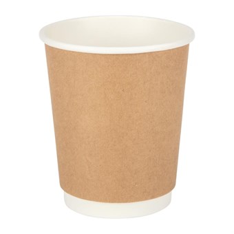 Fiesta Recyclable koffiebekers dubbelwandig kraft 225ml (25 stuks)