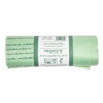 Vegware Biobag composteerbare afvalzakken 80Ltr (240 stuks)