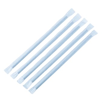 Fiesta Compostable composteerbare papieren buigrietjes 210mm zwart  Individueel verpakt (250 stuks)
