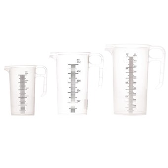 Pro-Measure polypropyleen maatkannen set - 250ml, 500ml & 1Ltr