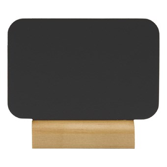 Securit Silhouette rechthoekige mini krijtborden, inclusief krijtstift Houten voet (4 stuks)