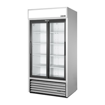 True Staande Dubbele Deur Merchandising Koelkast Aluminium Gdm-33-Hc-Ld