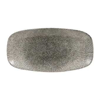 Churchill Raku Quartz Black Chefs Ovaal Bord 29.8 x 15.2cm (12 stuks)