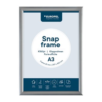 Europel Kliklijst A3 25mm Zilver