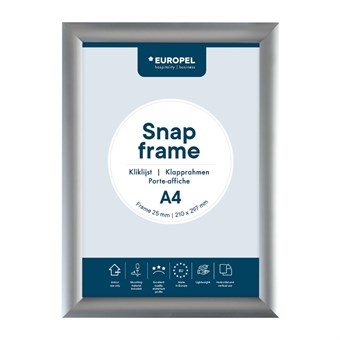 Europel Clicklijst A4 25mm Zilver