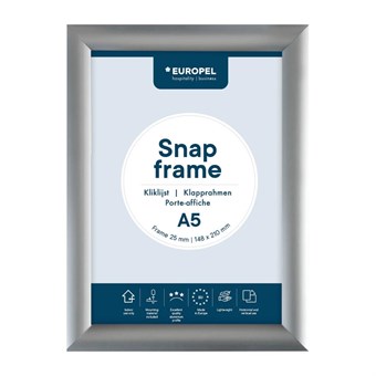 Europel Kliklijst A5 25mm Zilver