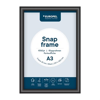 Europel Kliklijst A3 25mm Zwart
