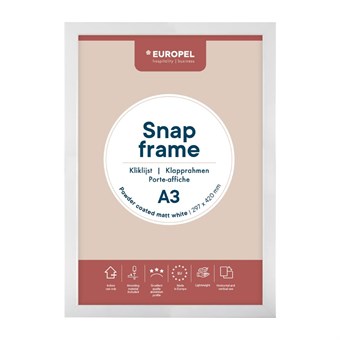 Europel Snap Frame A3 25mm Mat Wit