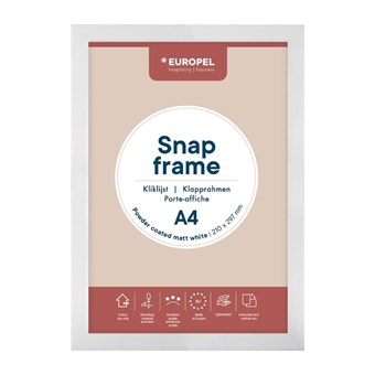 Europel Kliklijst A4 25mm Mat Wit