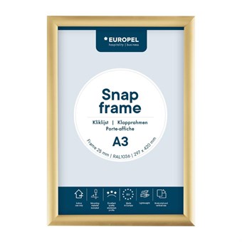 Europel Klemframe A3 25mm Goud