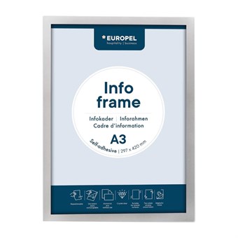 Europel Infolijst / Zelfklevende Set 2 Stuks A3 Zilver