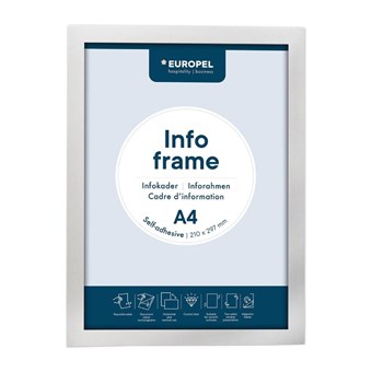 Europel Info Frame / Zelfklevende Set 2 Stuks A4 Zilver