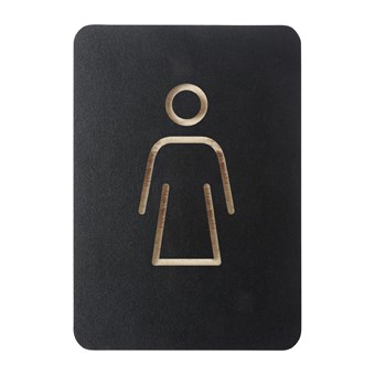 Europel Pictogram Bord Vrouw Zwart