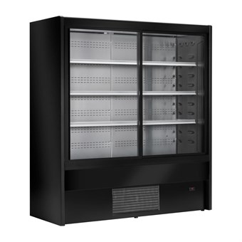 Zoin Cervinho Multi-Deck Display Zwart Met Schuifdeuren 1200mm