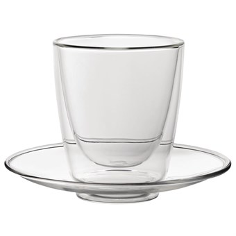 Utopia Dubbelwandig Cappuccinoglas En Schotel 220ml (6 stuks)
