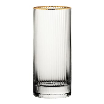 Utopia Hayworth Hiball-Glas Met Gouden Rand, 355ml (6 stuks)