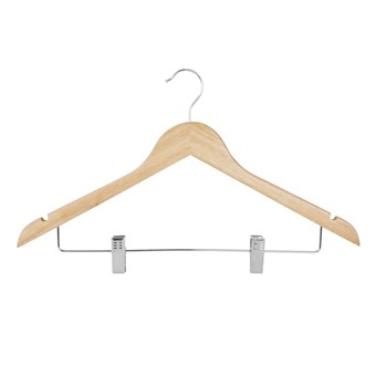 Bolero Houten Hanger Met Antislipclips (10 stuks)