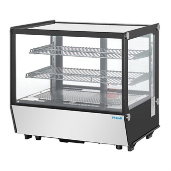 Polar G-Serie Aanrecht Model Display Koelkast Zwart Vierkant Glas 120Ltr