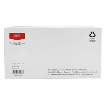 Nisbets Essentials Witte Handdoeken 1ply - 100 Vellen (36 stuks)