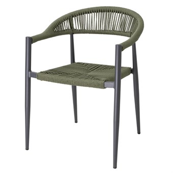Bolero Eden PE gevlochten rattan outdoor armstoelen groen (4 stuks)