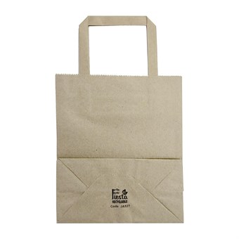 Fiesta Recycleerbare Platte Handvat Bruine Papieren Tassen Groot (250 stuks)