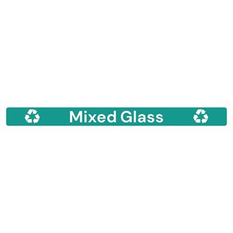 Jantex Slim Bin Label - Gemengd glas