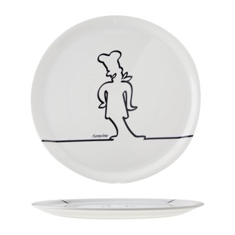 Pizza bord 31cm Wit Funnyline Black