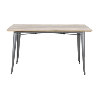 Bolero Bistro Eettafel Met Mangohouten Blad En Donkergrijze Poot 1450mm