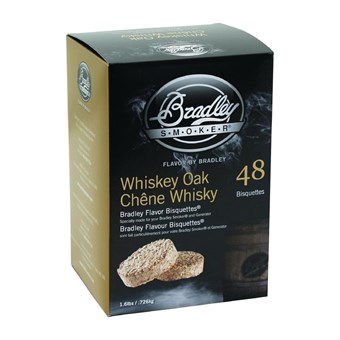 Bradley Food Smoker Whiskey Oak Flavour Bisquette (48 Pack)